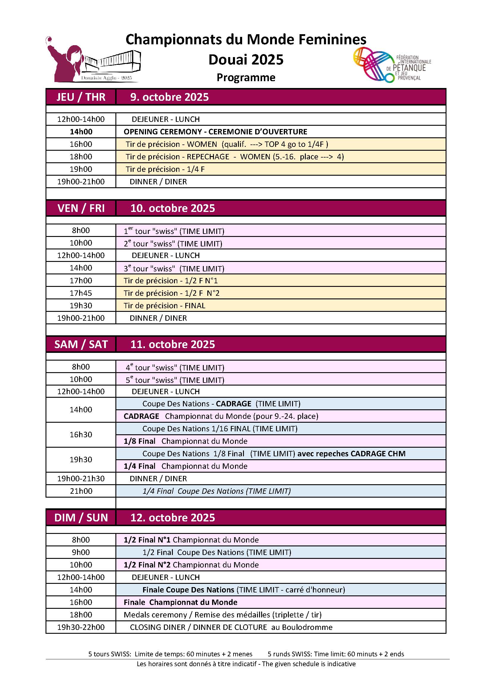 Program FEMININ DEFINIT DOUAISIS d